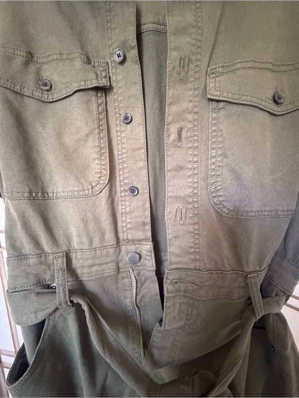 UNIVERSAL THREAD Fair Trade Certified Olive Green romper - Picture 5 of 7